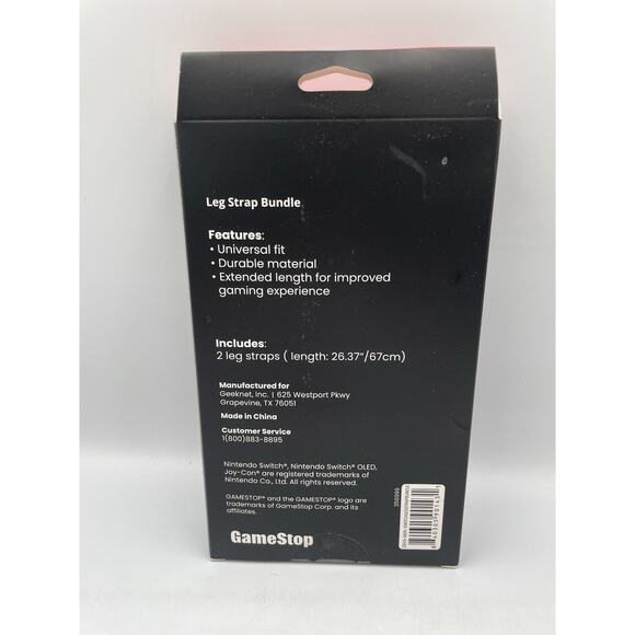 Nintendo Switch & Switch Oled GameStop Leg Strap Bundle (2 Leg Straps) SEALED - Picture 4 of 6